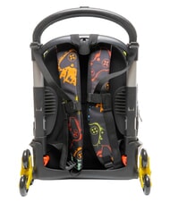 YUB FLASHY SIGN Backpack with trolley Black - Backpack trolleys - 4