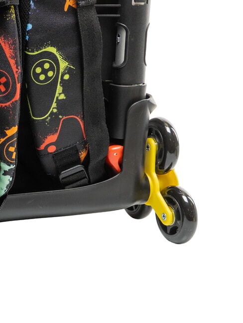 FLASHY SIGN Backpack with trolley Black - Backpack trolleys