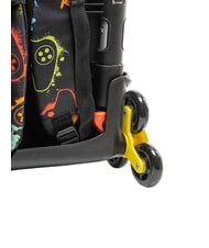 YUB FLASHY SIGN Backpack with trolley Black - Backpack trolleys - 5