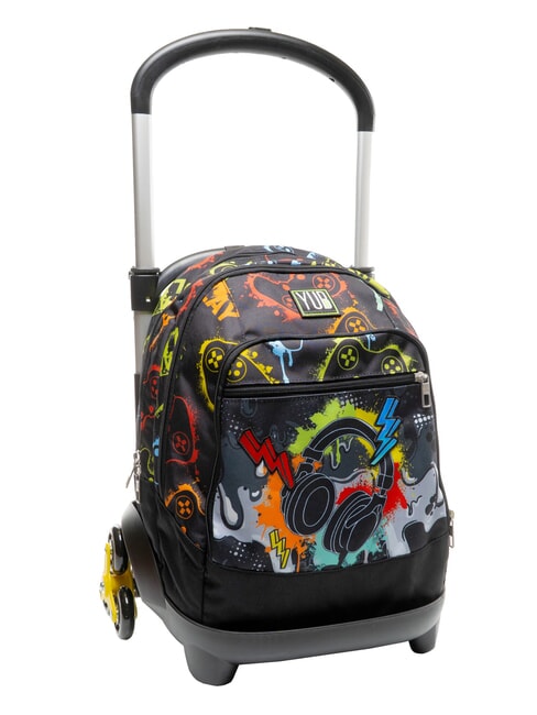 FLASHY SIGN Backpack with trolley Black - Backpack trolleys