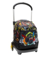 YUB FLASHY SIGN Backpack with trolley Black - Backpack trolleys - 6