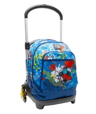 YUB FLASHY SIGN Backpack with trolley PINENEEDLE - Backpack trolleys - 6