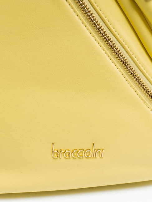 SOFIA Leather backpack with little flowers yellow - Women&rsquo;s Bags