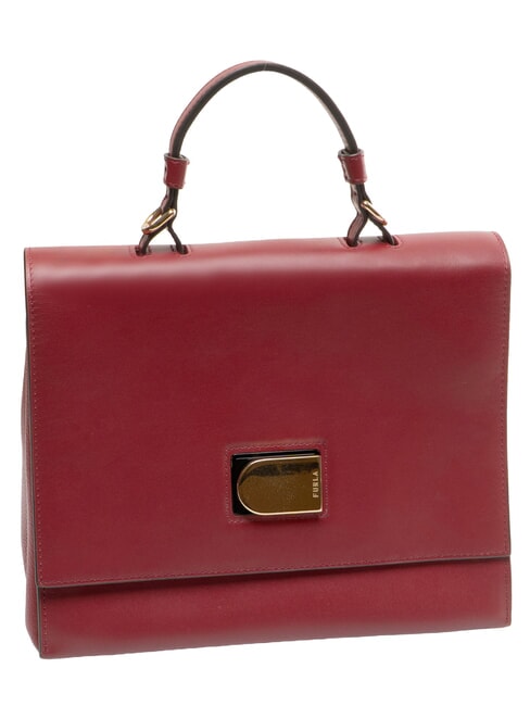 EMMA Handbag, with shoulder strap, in leather CHERRY d - Women&rsquo;s Bags