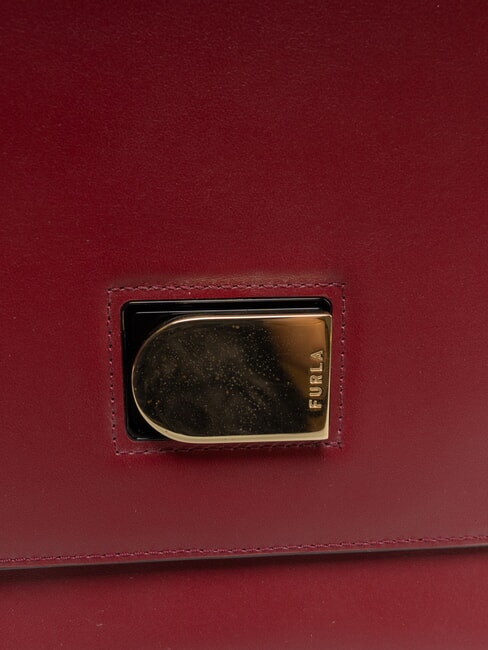 EMMA Handbag, with shoulder strap, in leather CHERRY d - Women&rsquo;s Bags