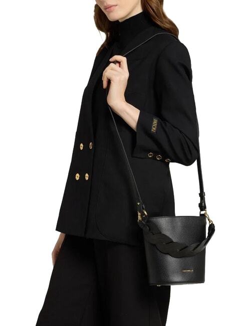 CHARLOTTE Mini Leather Bucket Bag Black - Women&rsquo;s Bags