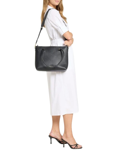MARINA Leather Shopping Bag Black - Women&rsquo;s Bags