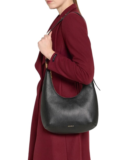 SAGITTA Leather paper bag, leather Black - Women&rsquo;s Bags