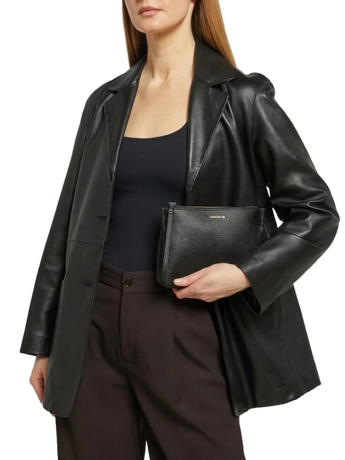 LORINE Leather clutch bag Black - Women&rsquo;s Bags