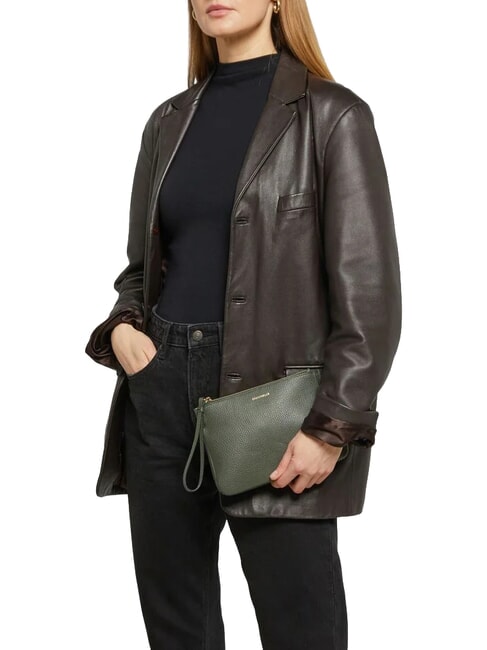 LORINE Leather clutch bag seaweed - Women&rsquo;s Bags