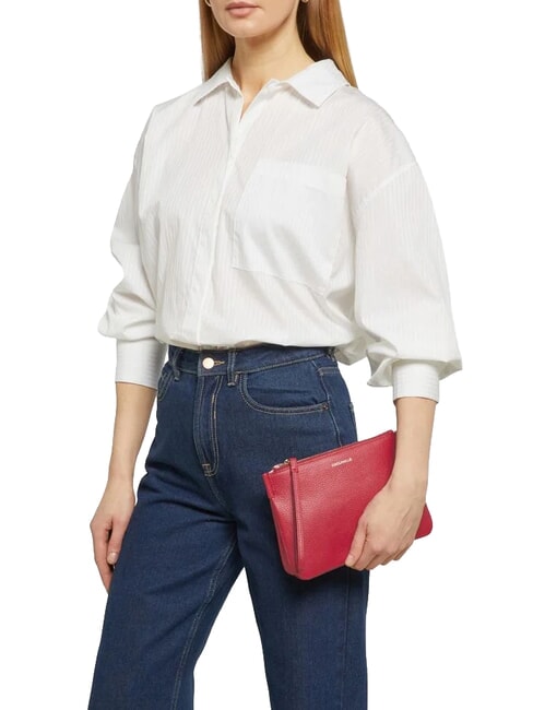 LORINE Leather clutch bag sangria - Women&rsquo;s Bags
