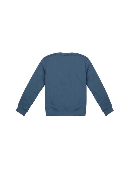ROUND LOGO Cotton crewneck sweatshirt dark denim - Sweatshirts