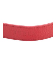 FURLA CAMPIONARIO - GIOVE Logoed shoulder strap, in leather Venetian red + black - Accessories for bags - 3