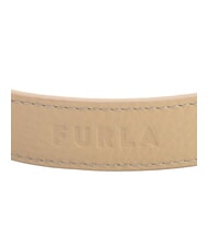 FURLA CAMPIONARIO - GIOVE Logoed shoulder strap, in leather greige+black - Accessories for bags - 3