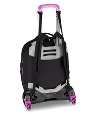 SEVEN PLUMPY LINE GIRL Double-sided trolley backpack Black - Backpack trolleys - 5
