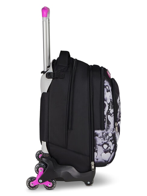 PLUMPY LINE GIRL Double-sided trolley backpack Black - Backpack trolleys
