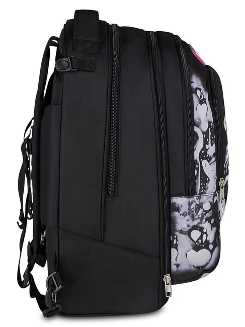 PLUMPY LINE GIRL Double-sided trolley backpack Black - Backpack trolleys
