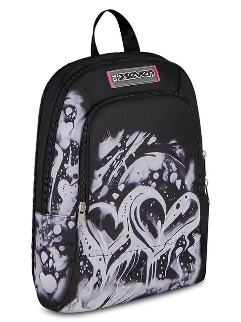 PLUMPY LINE GIRL Double-sided trolley backpack Black - Backpack trolleys