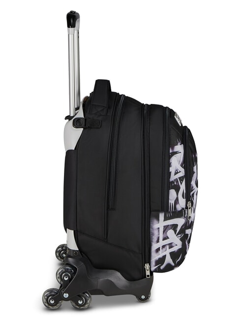 PLUMPY LINE BOY Double backpack with trolley Black - Backpack trolleys
