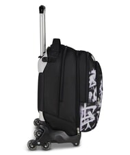 SEVEN PLUMPY LINE BOY Double backpack with trolley Black - Backpack trolleys - 6