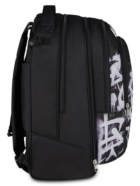 PLUMPY LINE BOY Double backpack with trolley Black - Backpack trolleys