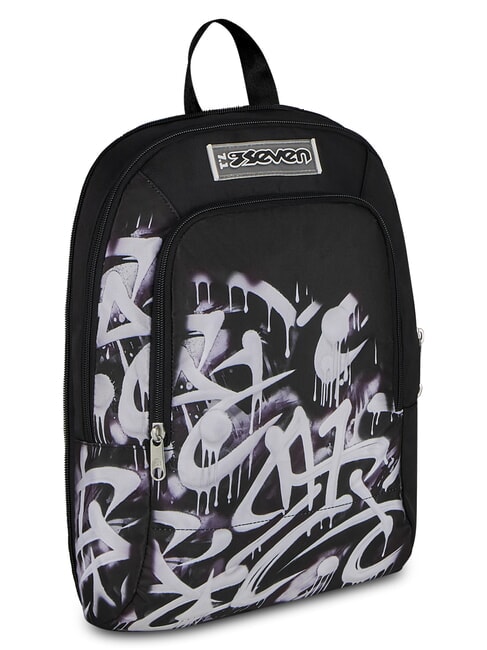 PLUMPY LINE BOY Double backpack with trolley Black - Backpack trolleys