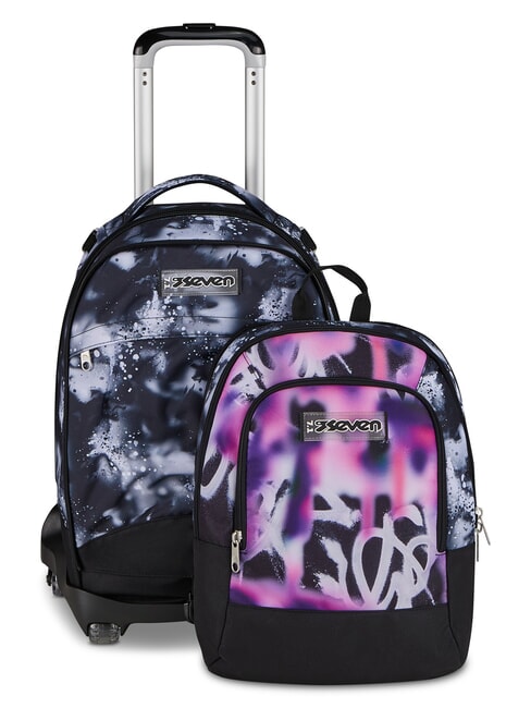 BUZZY NOTE GIRL Trolley backpack, split and detachable CYCLAMIN - Backpack trolleys