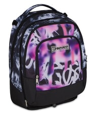 SEVEN BUZZY NOTE GIRL Trolley backpack, split and detachable CYCLAMIN - Backpack trolleys - 7