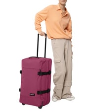 EASTPAK TRANVERZ M Medium trolley Burgundy wine - Semi-rigid Trolley Cases - 5