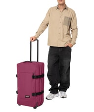 EASTPAK TRANVERZ M Medium trolley Burgundy wine - Semi-rigid Trolley Cases - 6