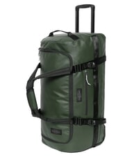 EASTPAK DUFFEL PACK WHEEL M Medium water-repellent duffel bag trolley tarp forest - Semi-rigid Trolley Cases - 3