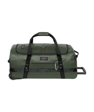 EASTPAK DUFFEL PACK WHEEL M Medium water-repellent duffel bag trolley tarp forest - Semi-rigid Trolley Cases - 5