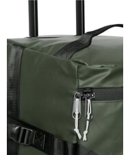 EASTPAK DUFFEL PACK WHEEL M Medium water-repellent duffel bag trolley tarp forest - Semi-rigid Trolley Cases - 6