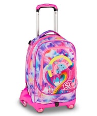 SJGANG JOYFUL PINS GIRL 3 in 1 Trolley Backpack fuxiafluo - Backpack trolleys - 3