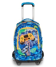 SJGANG JOYFUL PINS BOY  BLUE PRINT - Backpack trolleys - 2