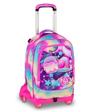 SJGANG SOFT POUCH GIRL Trolley backpack, detachable pink doll - Backpack trolleys - 2