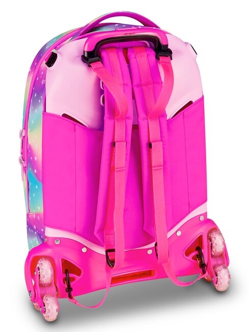 SOFT POUCH GIRL Trolley backpack, detachable pink doll - Backpack trolleys