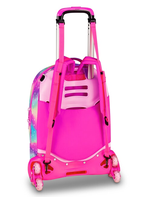 SOFT POUCH GIRL Trolley backpack, detachable pink doll - Backpack trolleys