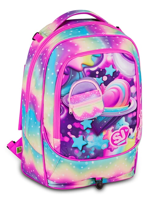 SOFT POUCH GIRL Trolley backpack, detachable pink doll - Backpack trolleys