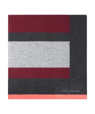 PIQUADRO SCIARPA Striped knit scarf bordeaux - Scarves - 3