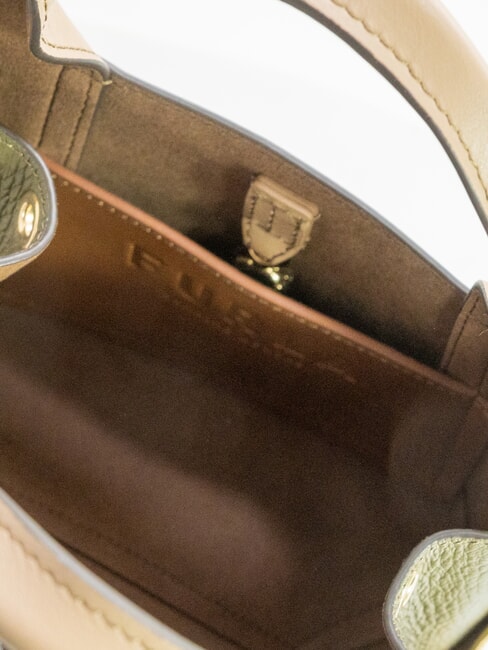 GILDA Leather mini bags with shoulder strap greige + sage c - Women&rsquo;s Bags