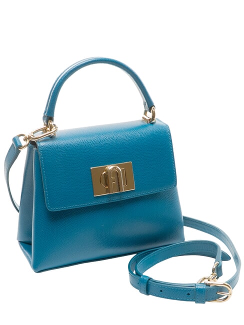 1927 Handbag, with shoulder strap, in leather teal - Women&rsquo;s Bags