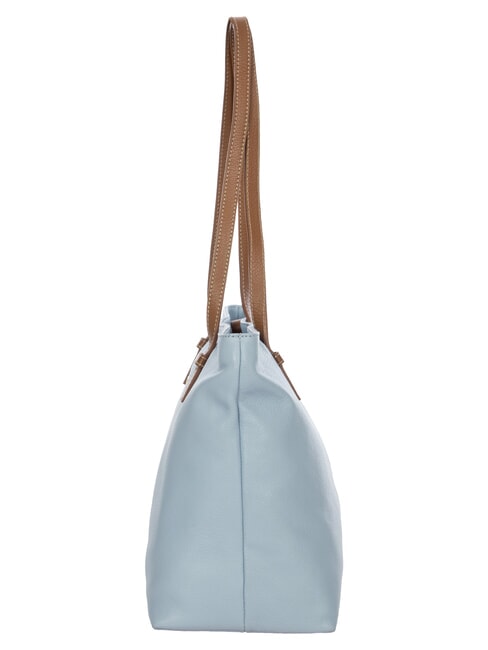 CREMONA S Leather shopping bag, shoulder bag sky / white - Women&rsquo;s Bags