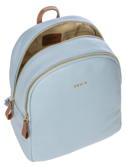 CREMONA Leather backpack, two compartments sky / white - Women&rsquo;s Bags