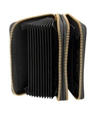 LOVE MOSCHINO LOVE EMBOSSED Leather wallet, with card holder Black - Women&rsquo;s Wallets - 2