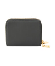 LOVE MOSCHINO LOVE EMBOSSED Leather wallet, with card holder Black - Women&rsquo;s Wallets - 3