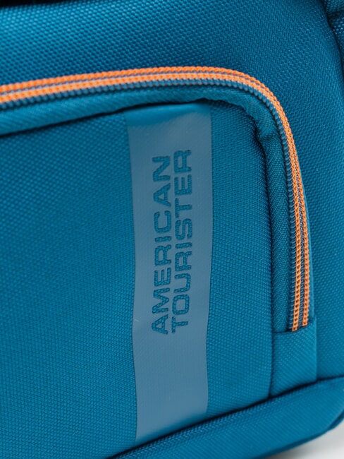 BLAZING RIDE Beauty case with front pocket teal/orange - Beauty Case