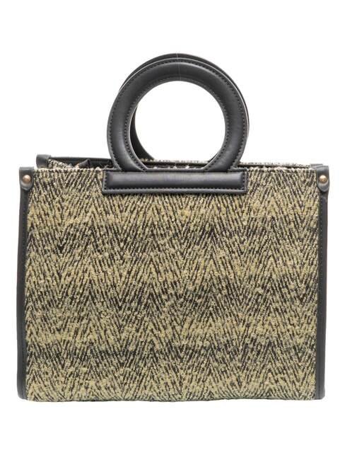 ICONIC WOOL Tote bag with shoulder strap black/yellow - Women&rsquo;s Bags