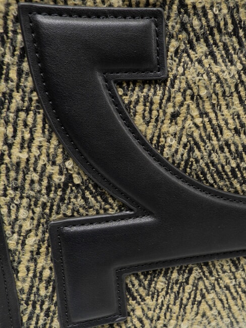 ICONIC WOOL Tote bag with shoulder strap black/yellow - Women&rsquo;s Bags