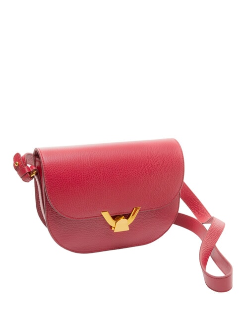 DEW Hammered leather shoulder bag sangria - Women&rsquo;s Bags